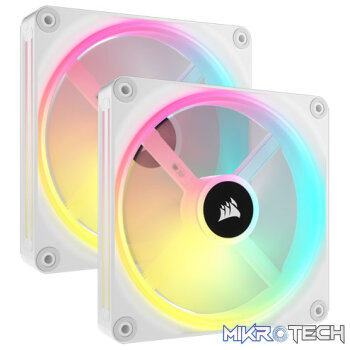 Corsair CO-9051008 QX140 iCUE Link ARGB 140mm PWM 2000 RPM White Case Fan  Twin Pack